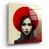 Red Hat Glass Wall Art  || Designer Collection.